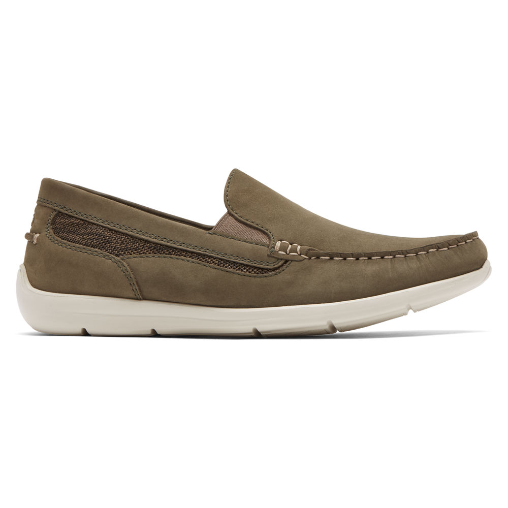 Rockport Slip-Ons Herre Mørke Olivengrønne - Cullen Venetian - KOBA53819